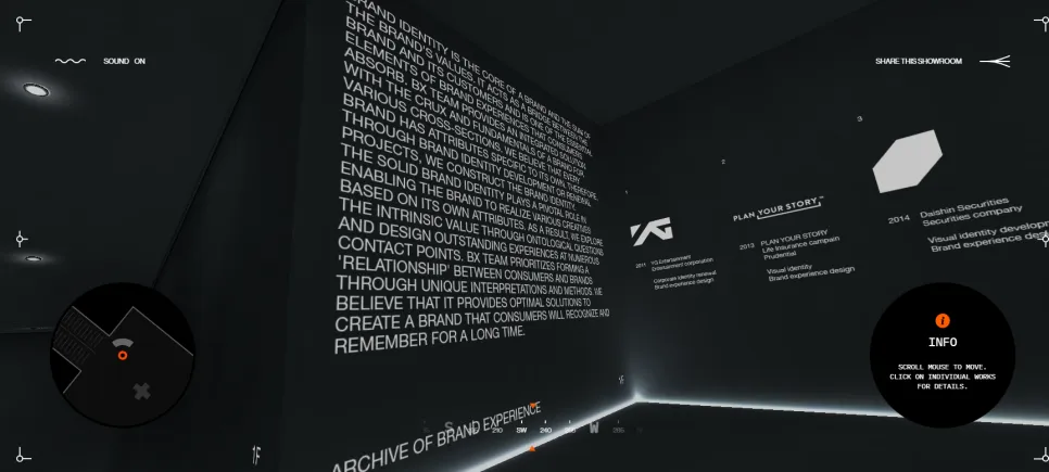 게임처럼 공간이 3D로 이루어져있어요