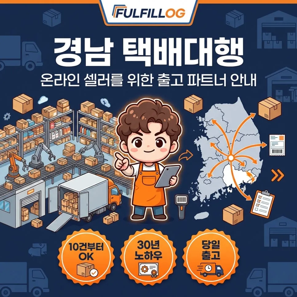 경남 택배대행,온라인 셀러를 위한 출고 파트너 안내