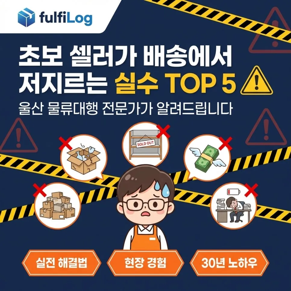 울산 물류대행이 알려주는 초보 셀러 배송 실수 TOP 5