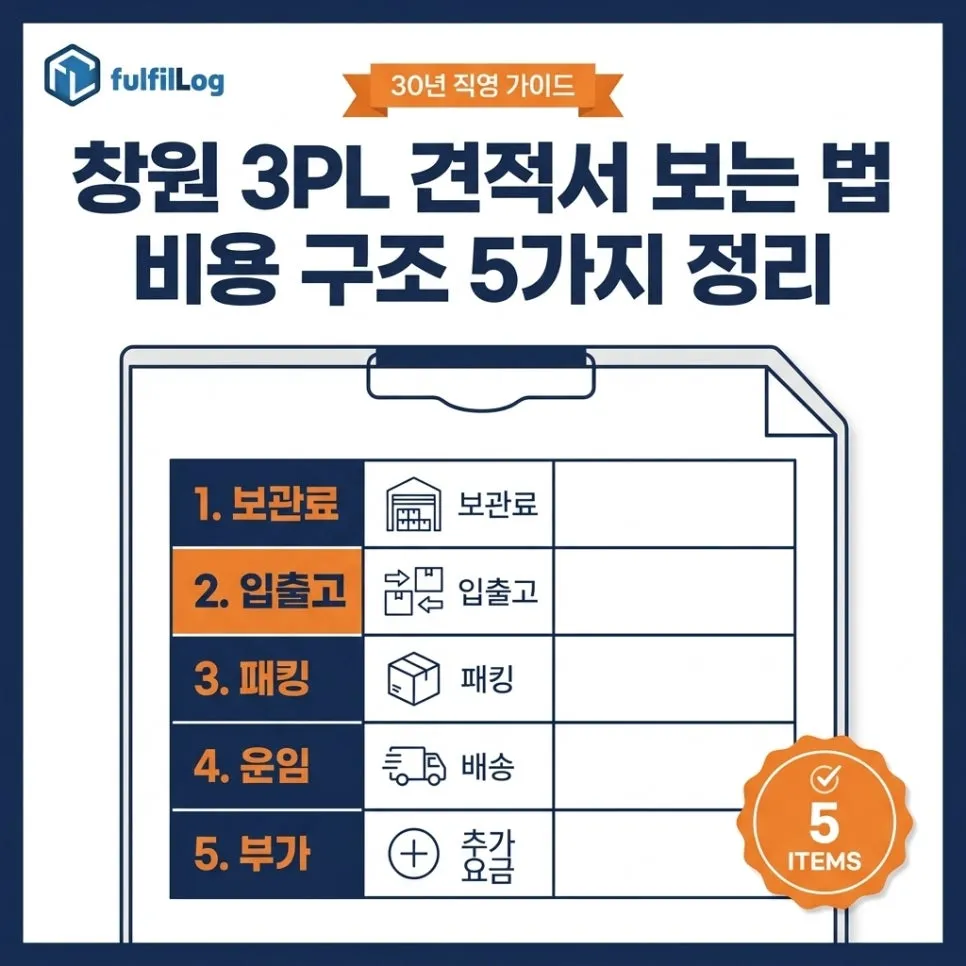 창원 3PL 견적서 보는 법