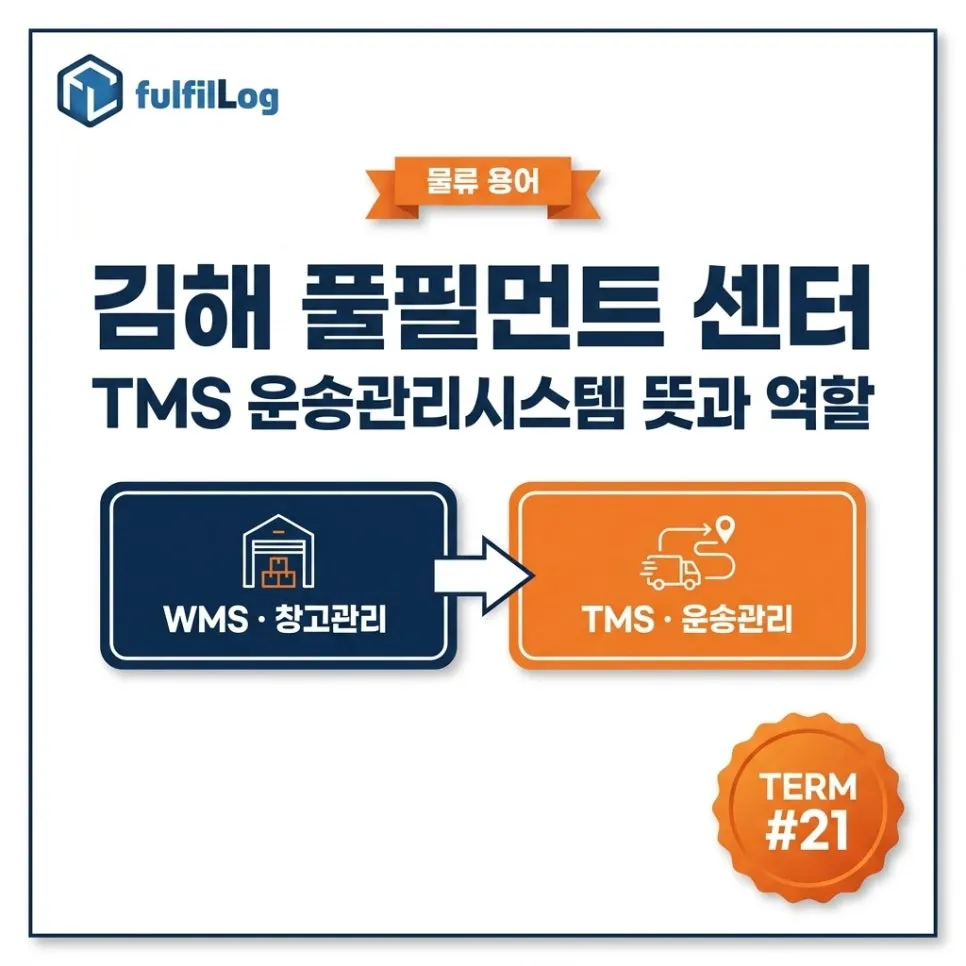 김해 풀필먼트 센터TMS 운송관리시스템 뜻과 역할 정리