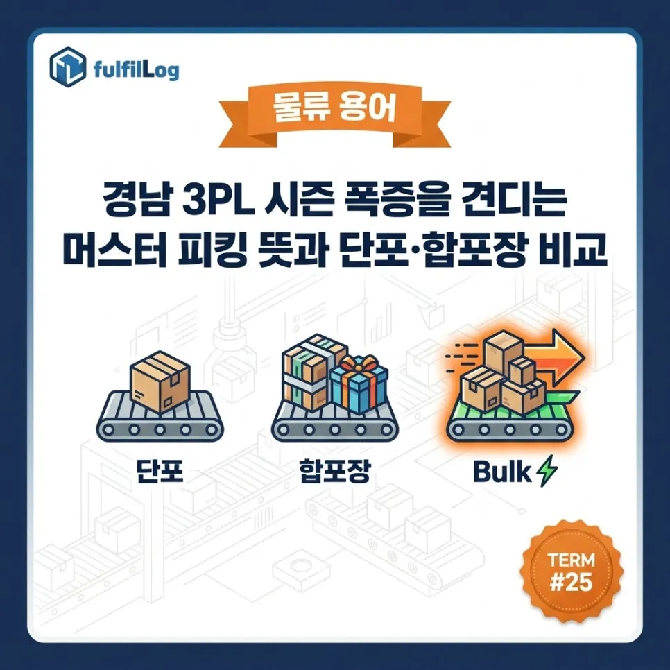 경남 3PL 머스터 피킹 뜻과 단포·합포장 비교