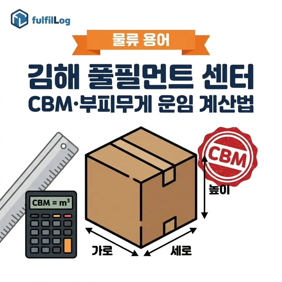 김해 풀필먼트 센터 CBM 부피무게 뜻과 운임 계산법