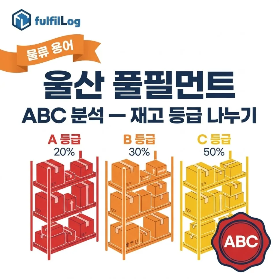 울산 풀필먼트 ABC 분석 뜻과 재고 등급 나누기
