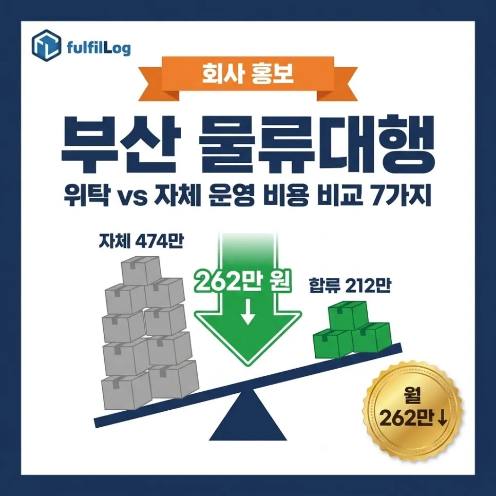 부산 물류대행 위탁 vs 자체 운영 비용 비교 7가지