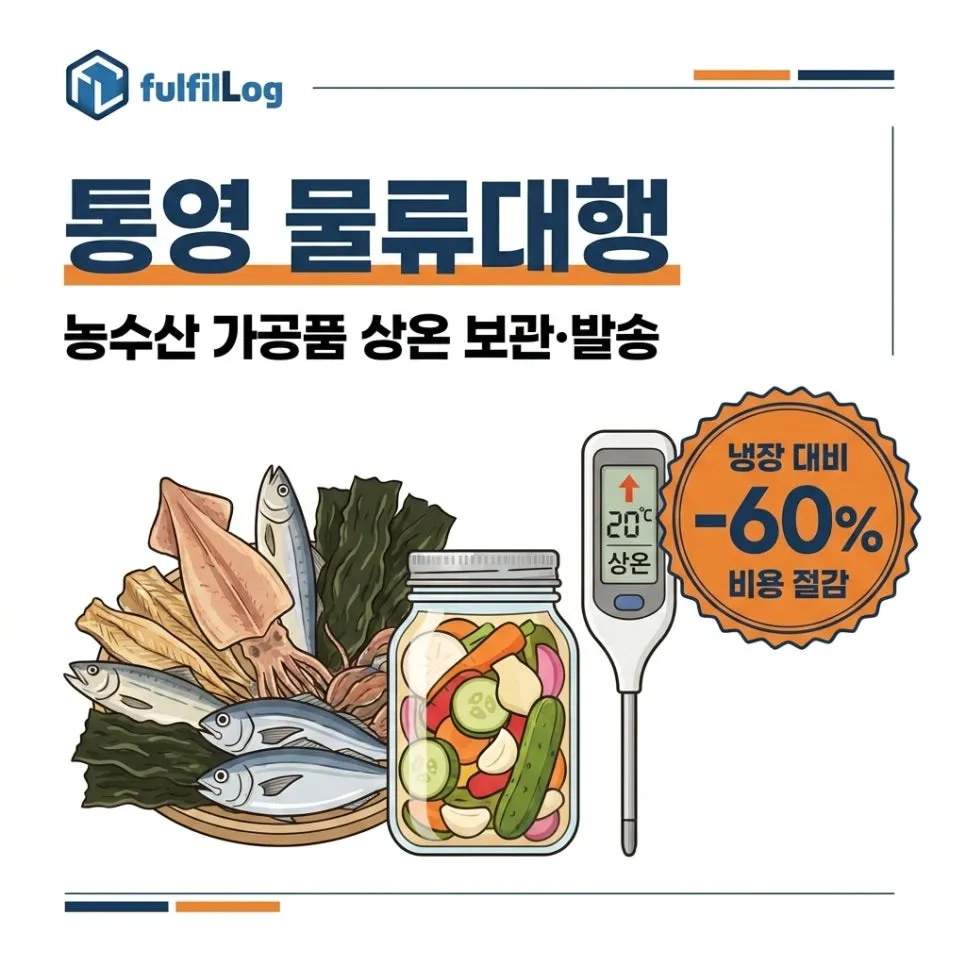 통영 물류대행 — 농수산 가공품 셀러를 위한 상온 보관·발송 가이드