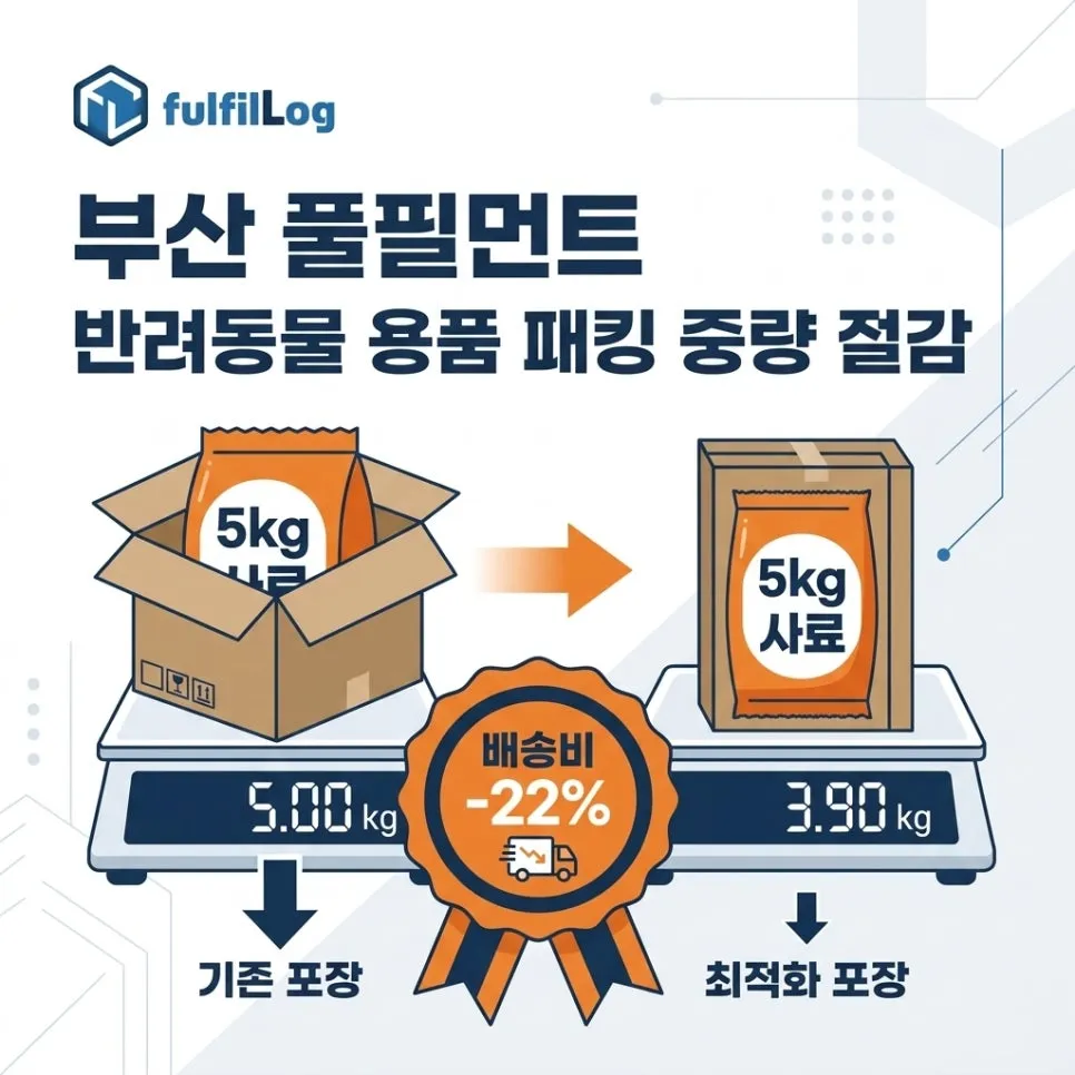 부산 풀필먼트 — 반려동물 용품 셀러 패킹·중량 절감 노하우