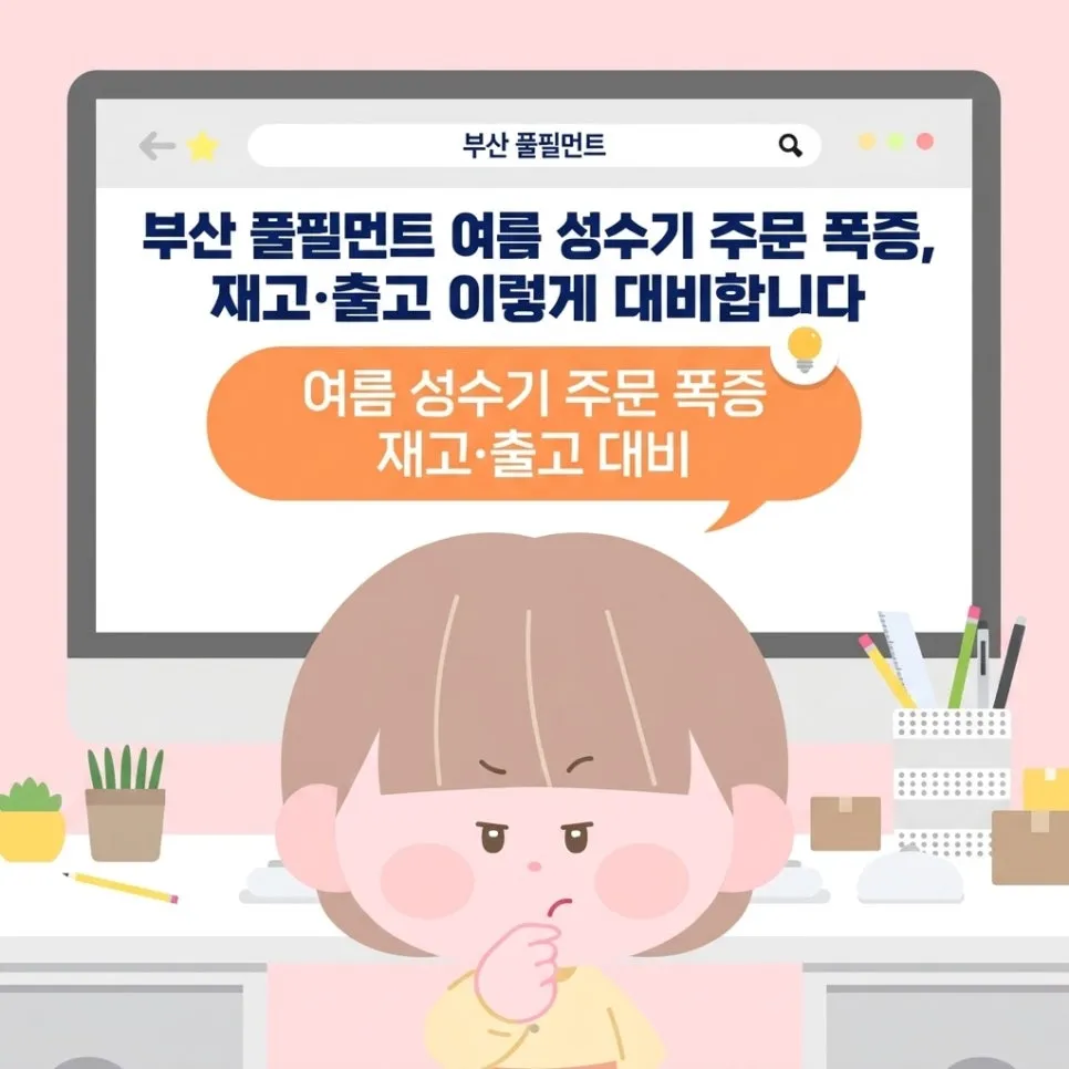 부산 풀필먼트 여름 성수기 주문 폭증, 재고·출고 이렇게 대비합니다 (2026)