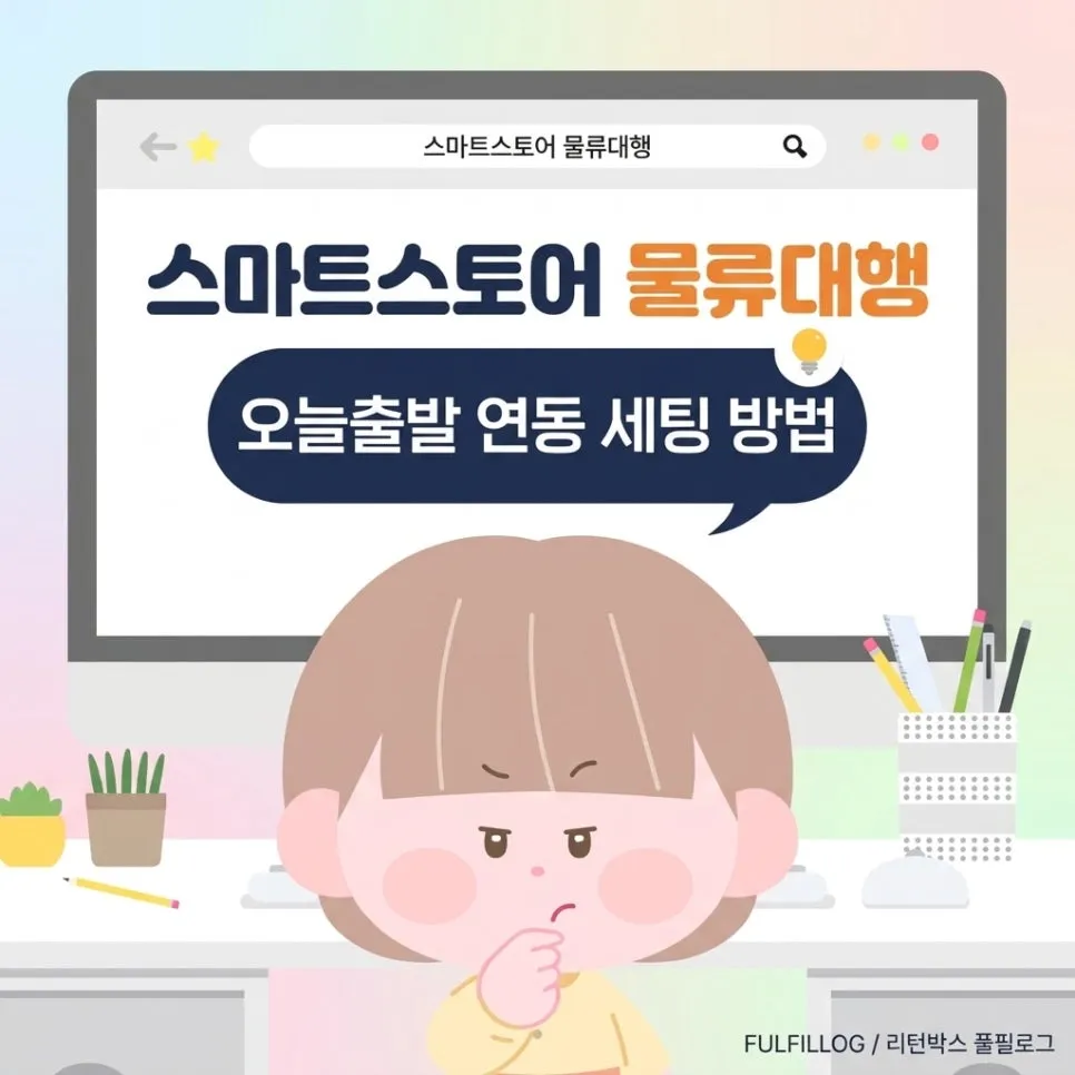 스마트스토어 물류대행 오늘출발 연동 세팅 방법 (2026)