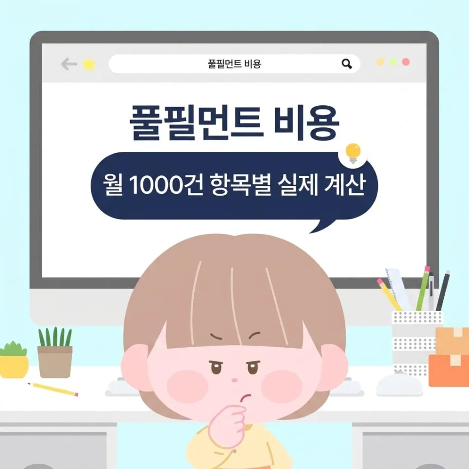 풀필먼트 비용 월 1000건 항목별 실제 계산 (2026)