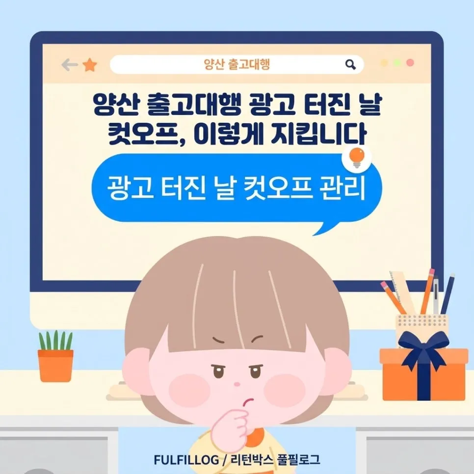 양산 출고대행 광고 터진 날 컷오프, 이렇게 지킵니다 (2026)