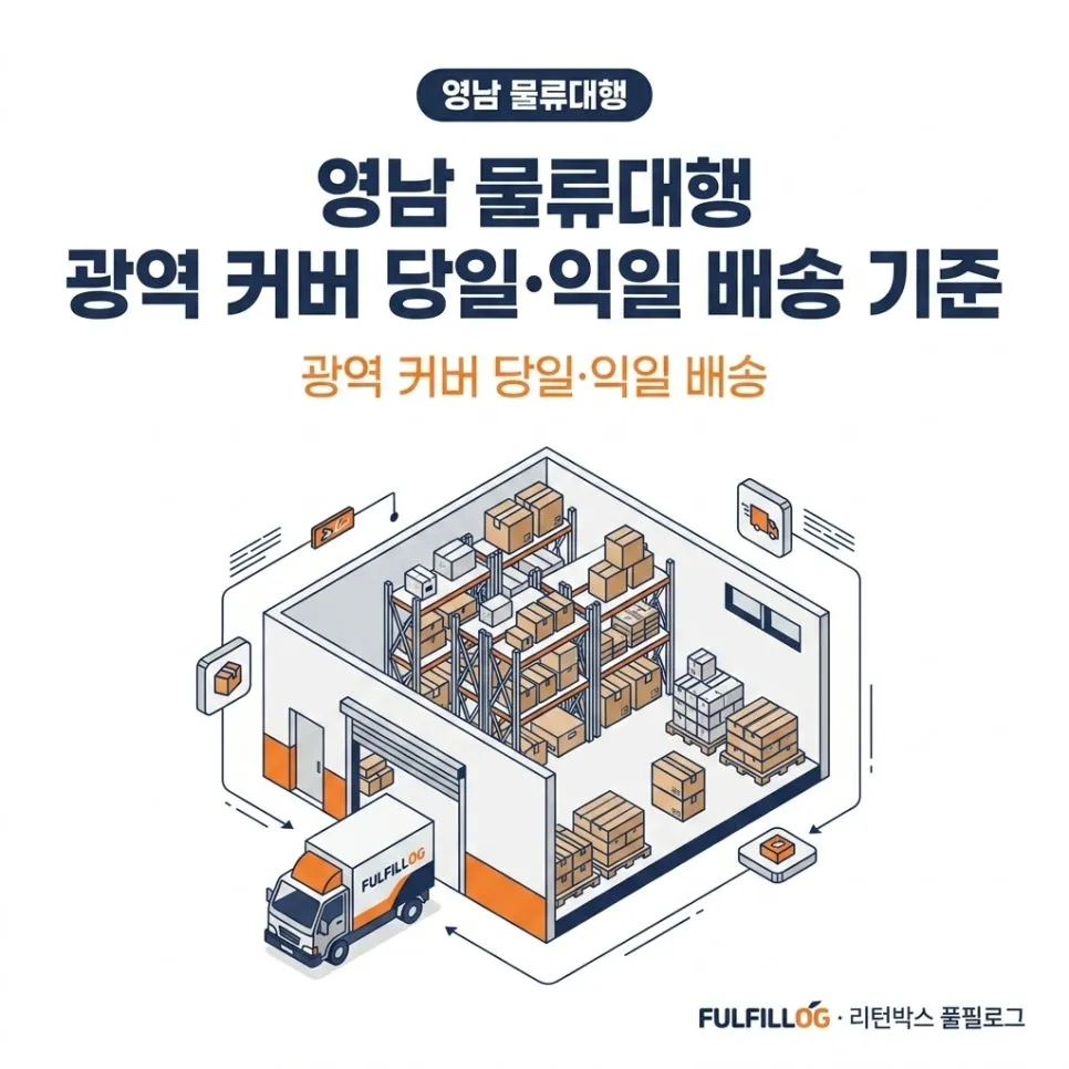 영남 물류대행 광역 커버 당일·익일 배송 기준 (2026)