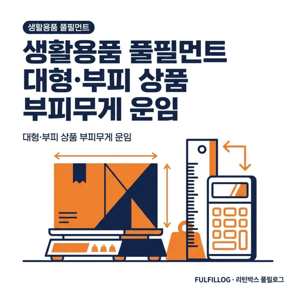 생활용품 풀필먼트 대형·부피 상품 부피무게 운임 (2026)