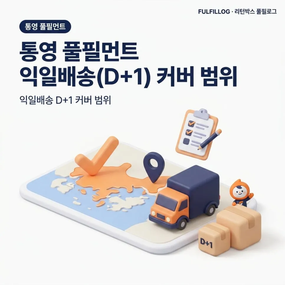통영 풀필먼트 익일배송(D+1) 커버 범위 (2026)