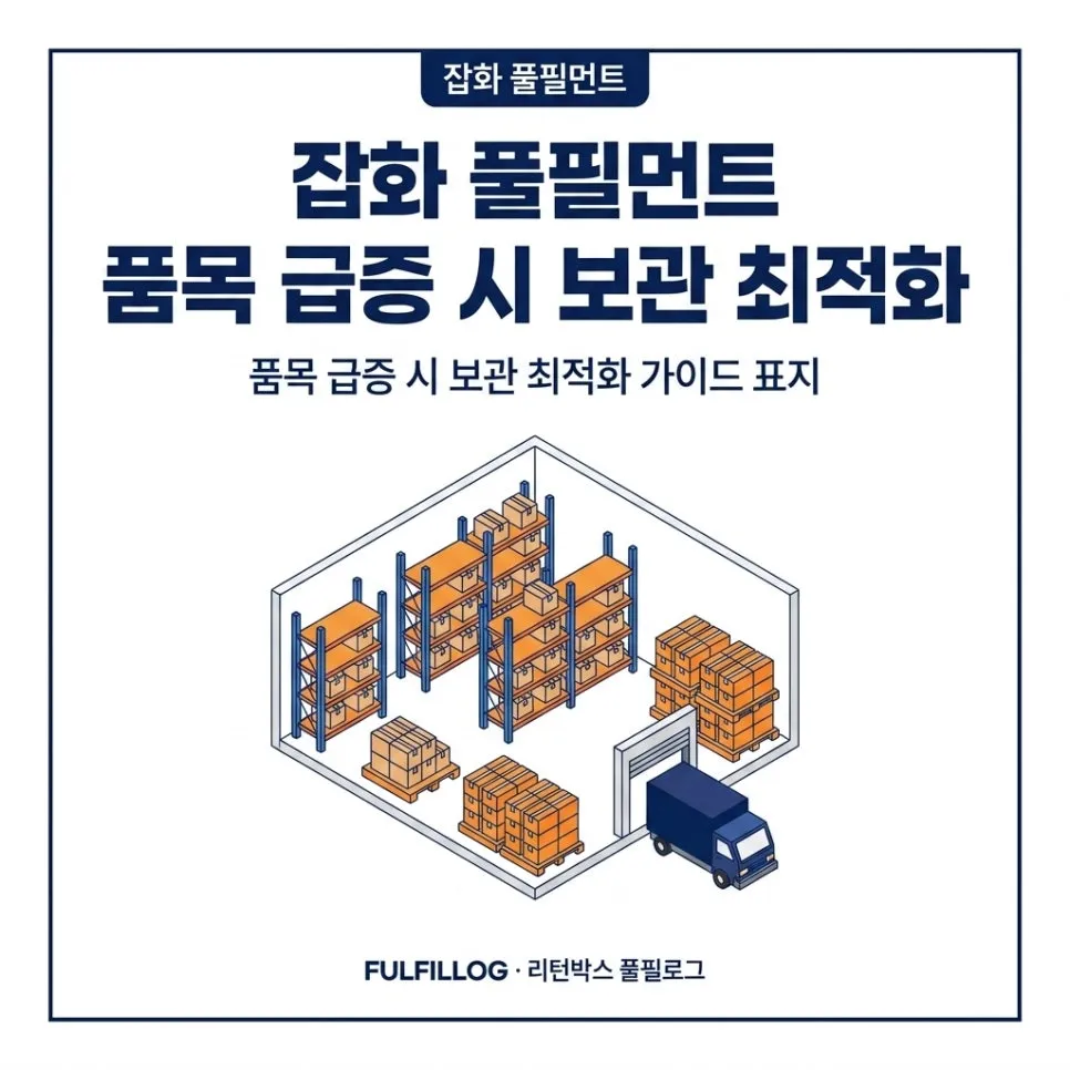 잡화 풀필먼트 품목 급증 시 보관 최적화 (2026)
