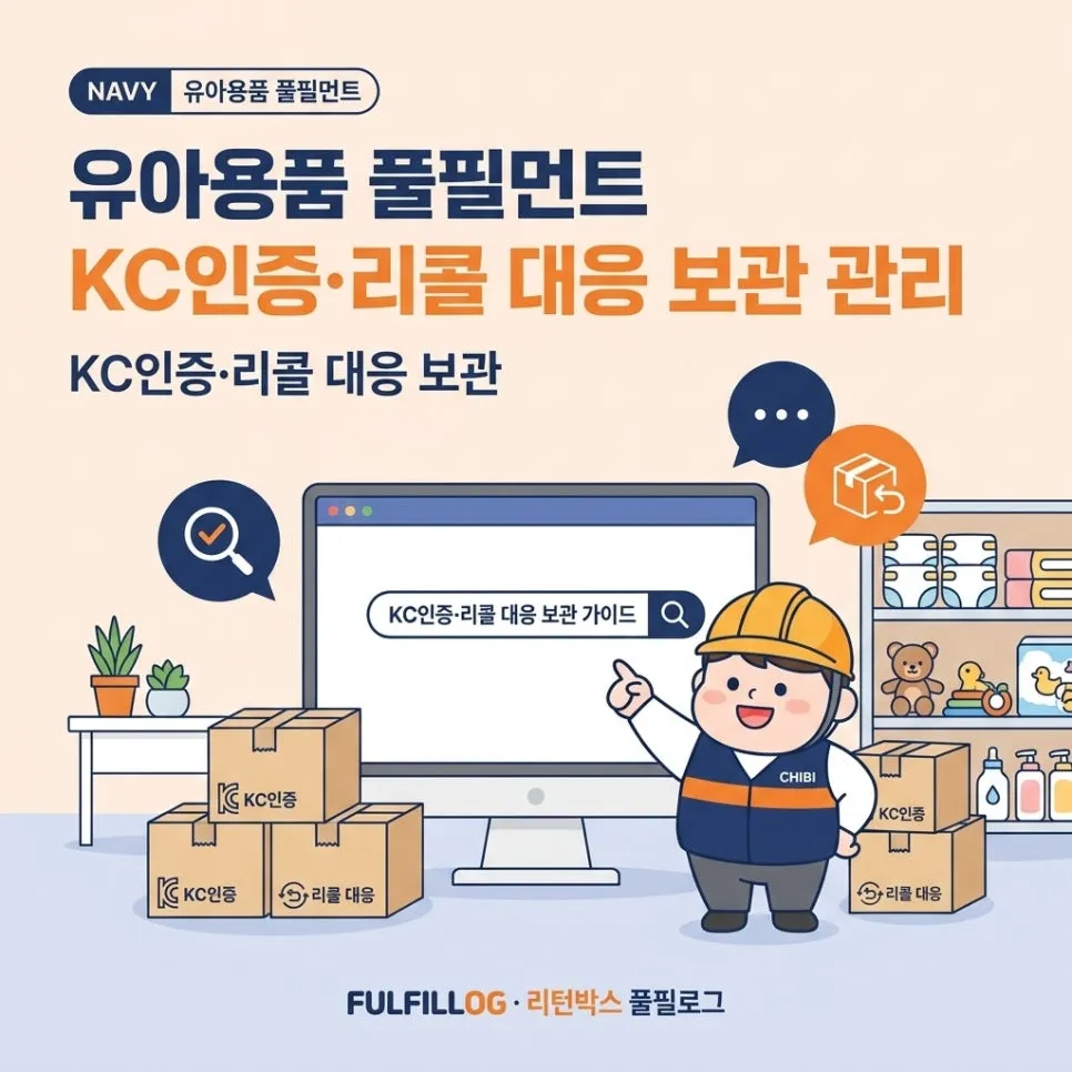 유아용품 풀필먼트 KC인증·리콜 대응 보관 관리 (2026)