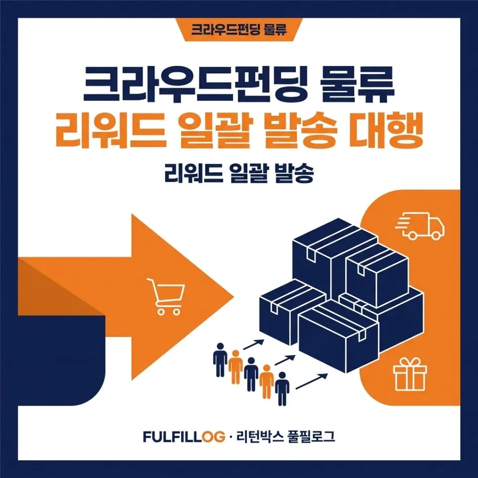 크라우드펀딩 물류 리워드 일괄 발송 대행 (2026)