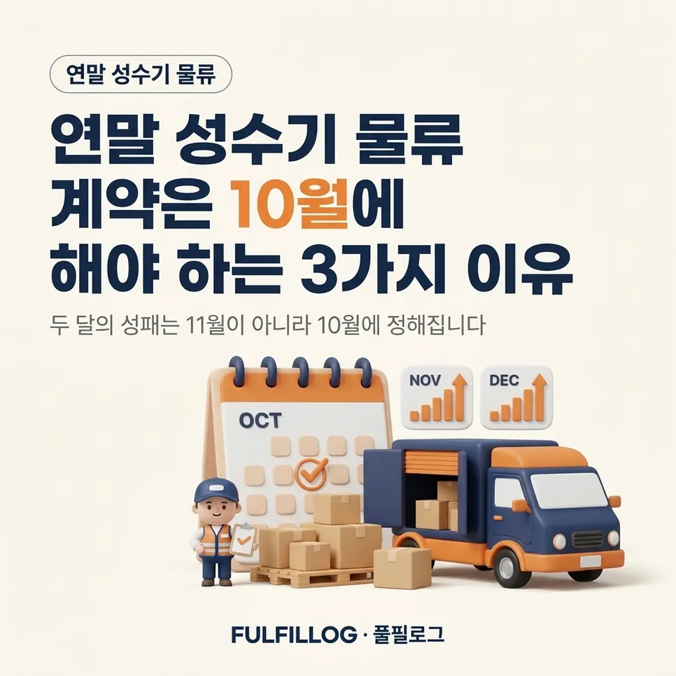 연말 성수기 물류 계약 10월에 해야 하는 3가지 이유 설명 이미지