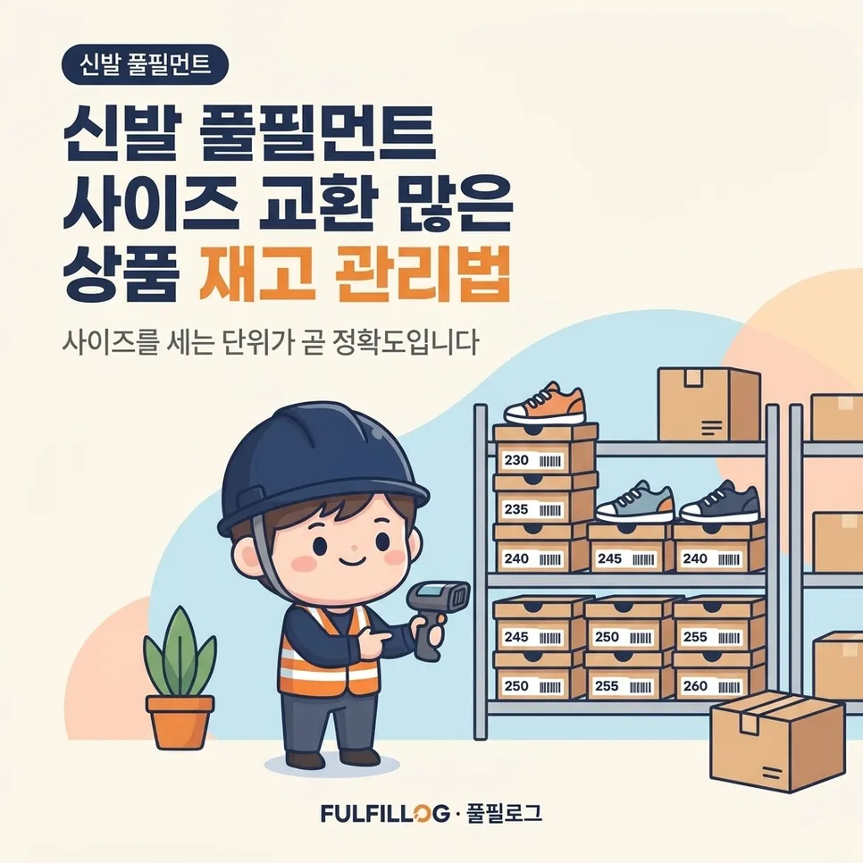 신발 풀필먼트 사이즈 교환 많은 상품 재고 관리법 설명 이미지