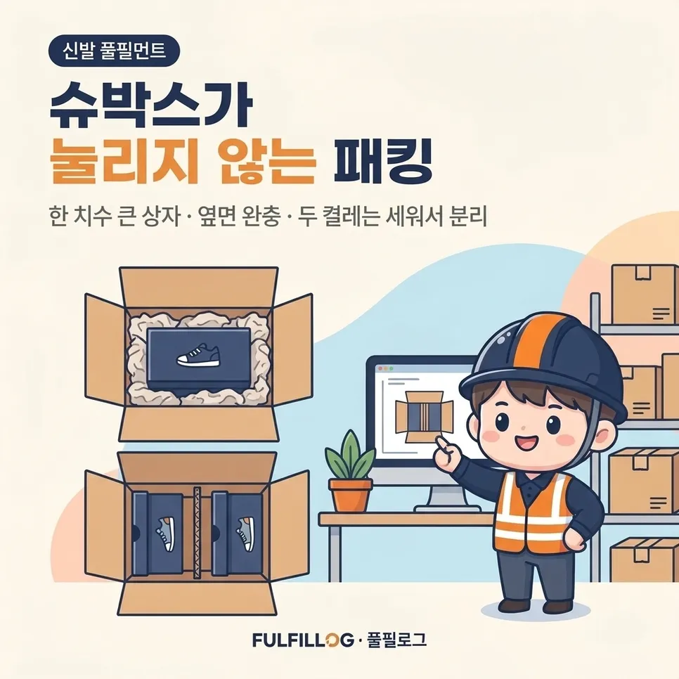 케이스가 눌리지 않는 패킹 설명 이미지