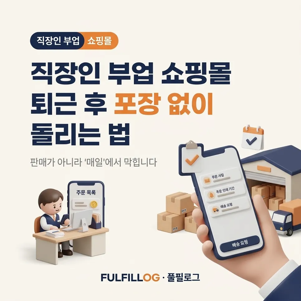 직장인 부업 쇼핑몰 택배, 퇴근 후 포장 없이 돌리는 법 설명 이미지