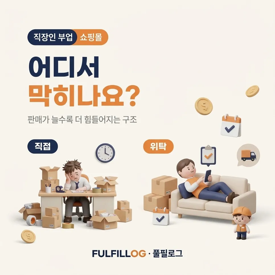 직장인 부업 쇼핑몰, 어디서 막히나요? 설명 이미지