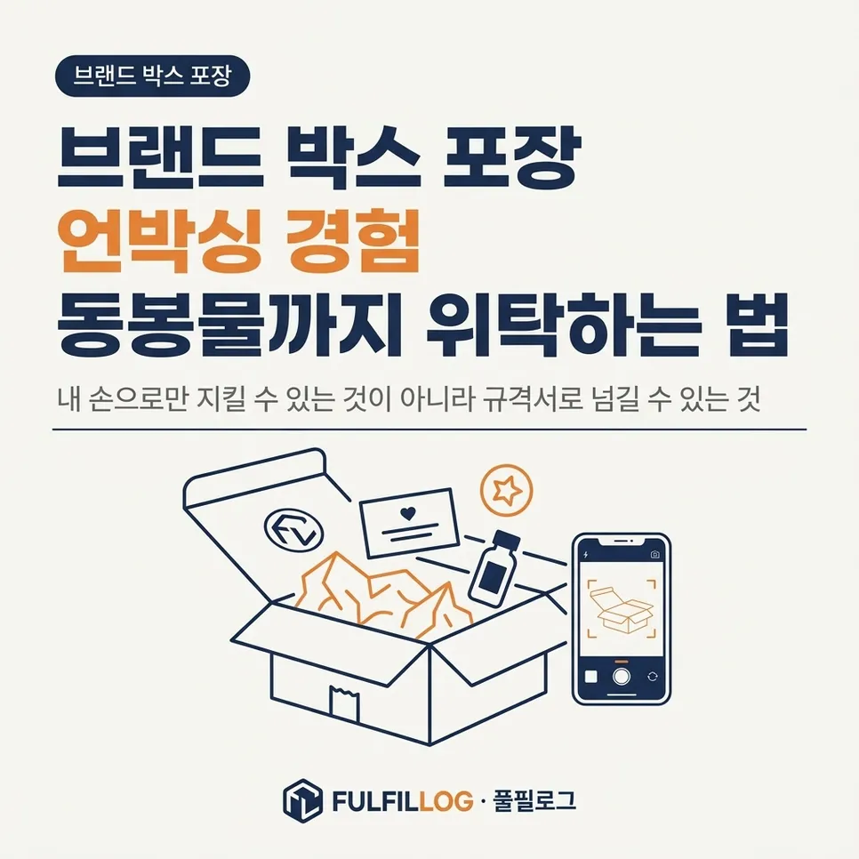 브랜드 박스 포장 언박싱 경험, 동봉물까지 위탁하는 법 설명 이미지